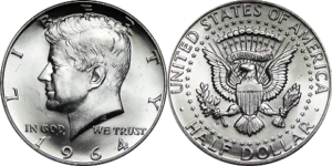 1964 John F. Kennedy half dollar